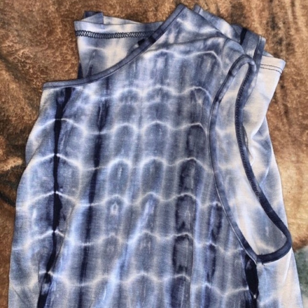 Blue Tye Dye Crop Shirt